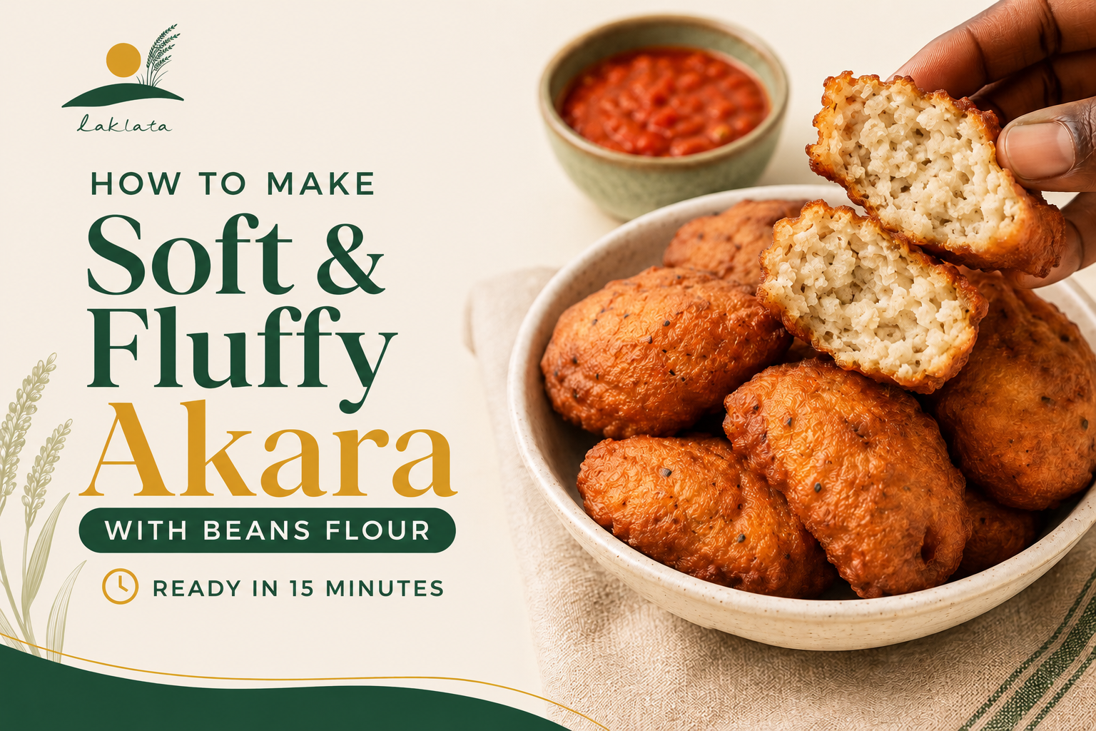 How to make soft fluffy Akara with Beans Flour(Ready in 15 Minutes)
